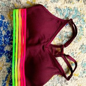 XS Victoria’s Secret striped sports bra